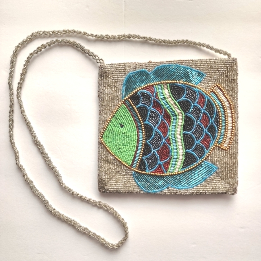 Sudha Beaded Fish Purse Bag